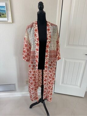 Ariat Rust & Cream Floral Kimono Cover-Up